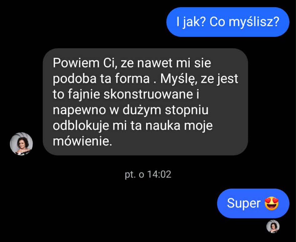 Michalina pisze, że podoba jej się forma nauki